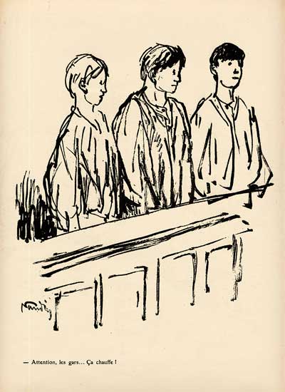 trois jeunes dlinquants  comparaissent devant le tribunal