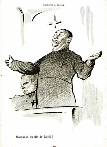 Un pretre preche en chaire.